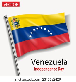 Venezuela flag national independence day vector flags in America 