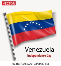 Venezuela flag national independence day vector flags in America 