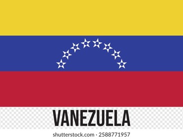 Venezuela Flag. National Venezuela flag. Flag of Venezuela. Flag of Venezuela Vector graphics. Civil variant. Accurate dimensions, element proportions and colors.