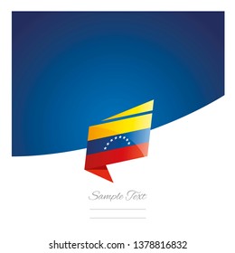 Venezuela flag New abstract origami blue background banner vector