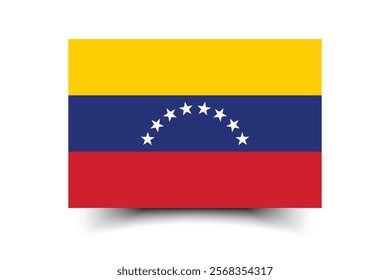 Venezuela flag official size and color standards vector illustration