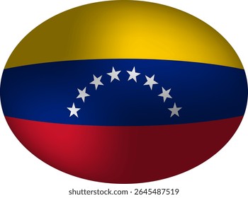 Bandeira da Venezuela - Símbolo Nacional em Forma de Oval, Esfera e Ovo