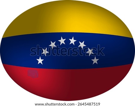 Venezuela Flag - Oval, Sphere and Egg-Shaped National Symbol
