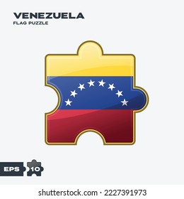 Venezuela flag puzzle pieces. vector illustration isolated on a white background