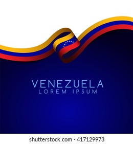 Venezuela Flag Ribbon : Vector Illustration