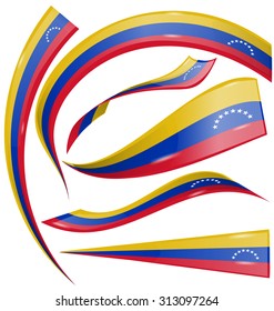venezuela flag set on white background