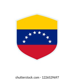 Venezuela flag. Venezuela shield flag.