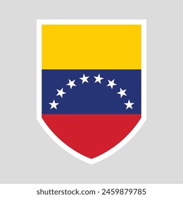 Bandera de Venezuela en forma de escudo