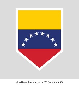 Venezuela Flag in Shield Shape Frame