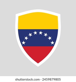 Venezuela Flag in Shield Shape Frame