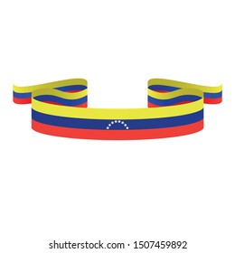 Venezuela  Flag. Simple Ribbon  Vector Venezuela  Flag