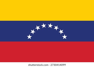 Venezuela Flag. Vector civil flag of Venezuela