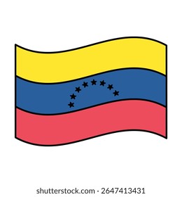 venezuela flag vector icon element illustration 