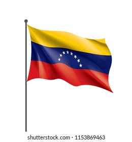 Venezuela flag, vector illustration on a white background
