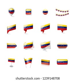 Venezuela flag, vector illustration on a white background
