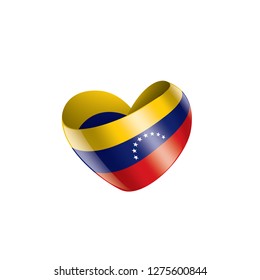 Bandera de Venezuela, ilustración vectorial en fondo blanco