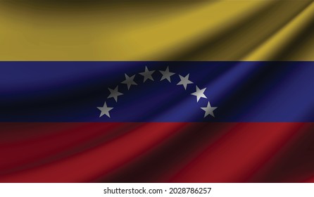 Venezuela flag waving. Background for patriotic and national design. Vector illustration