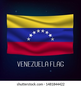Venezuela flag waving with the wind, 3D illustration - Vector