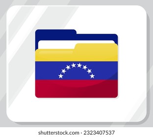 Venezuela Glossy Folder Flag Icon
