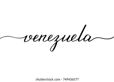 Venezuela handwritten text vector t shirt text design