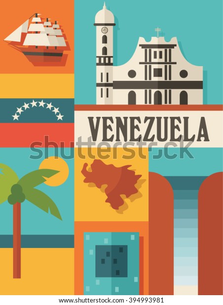 Venezuela Icon Set Stock Vector (Royalty Free) 394993981