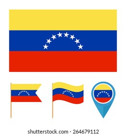 Venezuela, icons for design with reference to a particular country. flag from the same series