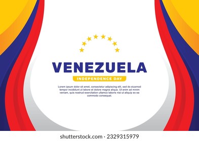 Venezuela Independence Day Background Event Wave Concept