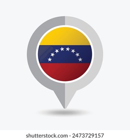 Venezuela Location Pin Icon Vector Illustration