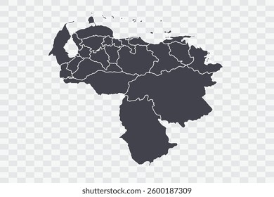 Venezuela Map Anchor Color on White Background quality files Png
