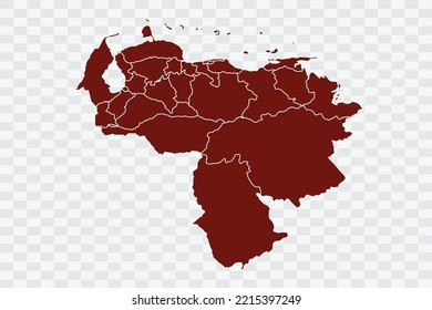 Venezuela Map burnt brown Color on White Background quality files Color (701205) png