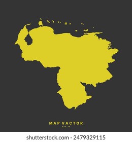 Venezuela map golden yellow color High Detailed on gray background. Abstract design vector illustration eps 10