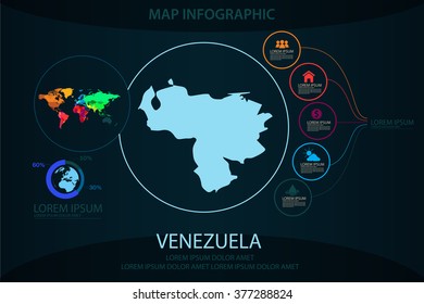 venezuela map infographic
