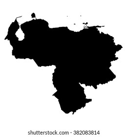 Venezuela map on white background vector