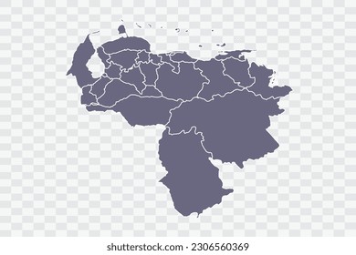 Venezuela Map pewter Color on White Background quality files Png