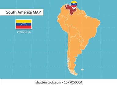 Venezuela Map South America Icons Showing Stock Vector Royalty Free Venezuela Map South America Icons 260nw 1579050304