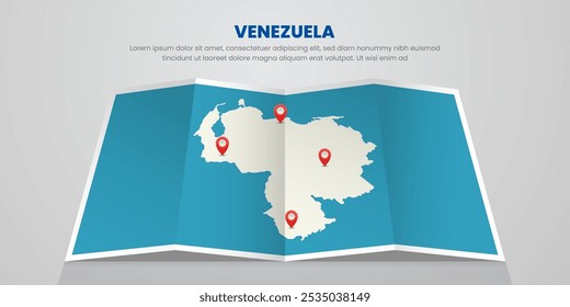 venezuela map travel mit pin tag location design Illustration