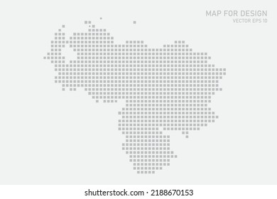 Venezuela Map - World map International vector template with grey pixel, grid, grunge, halftone style isolated on white background for education, infographic, design - Vector illustration eps 10