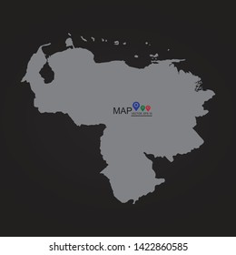 Venezuela map.Vector illustration eps 10.