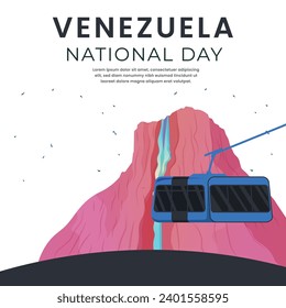 Venezuela national day 25 March  background. Social Media banner template. Vector Illustration.