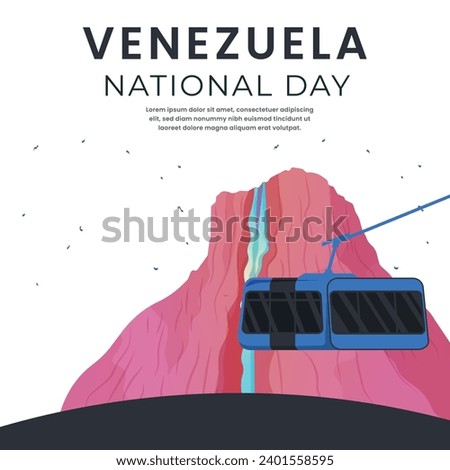 Venezuela national day 25 March  background. Social Media banner template. Vector Illustration.