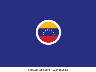 Venezuela national flag circle shape country emblem state symbol 