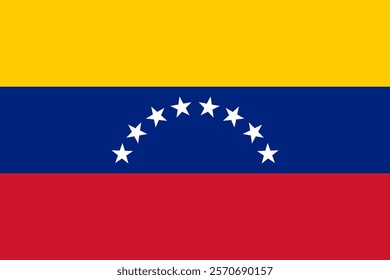 venezuela national simple flag, venezuelan state flag vector illustration