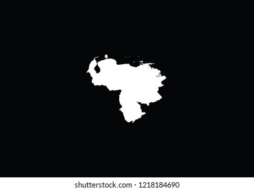 Venezuela outline map country shape state symbol national borders