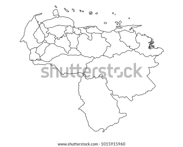 Download Silhouette Venezuela Map Outline PNG