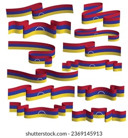 venezuela ribbon flag vector element