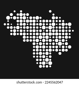 Venezuela Silhouette Pixelage ilustración de un mapa de patrones