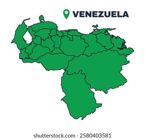 Venezuela simple flat vector illustration map