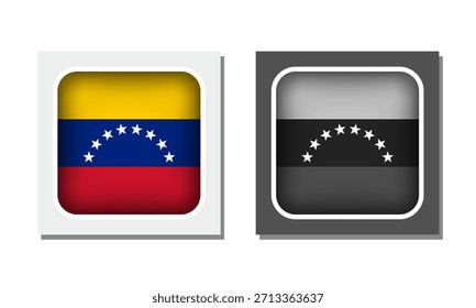 Venezuela Square Rounded Flag Icon