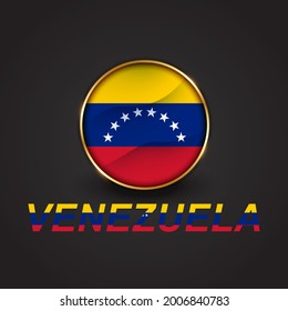 Venezuela text effect style - Editable text effect vector illustration. Venezuela 3d Flag - Copa America 2021 Finalists