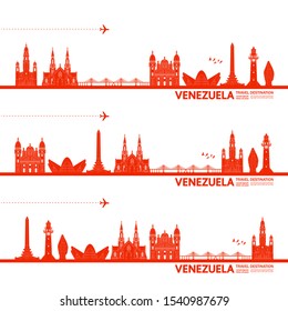 Venezuela travel destination grand vector illustration.